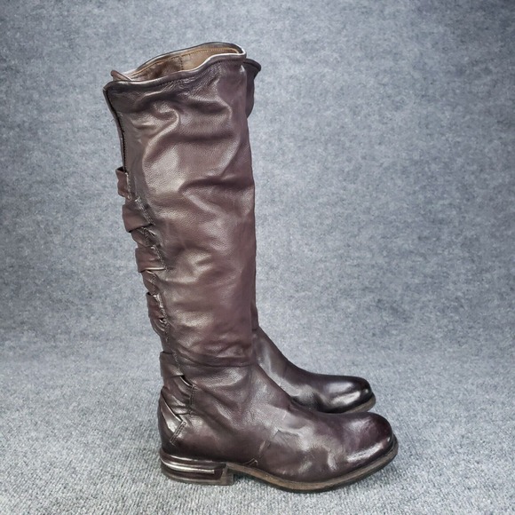 A.S.98 Shoes - AS 98 Teagan Boots Womens Size EU 39 US 8 Brown Knee High Zip Tall Riding‎